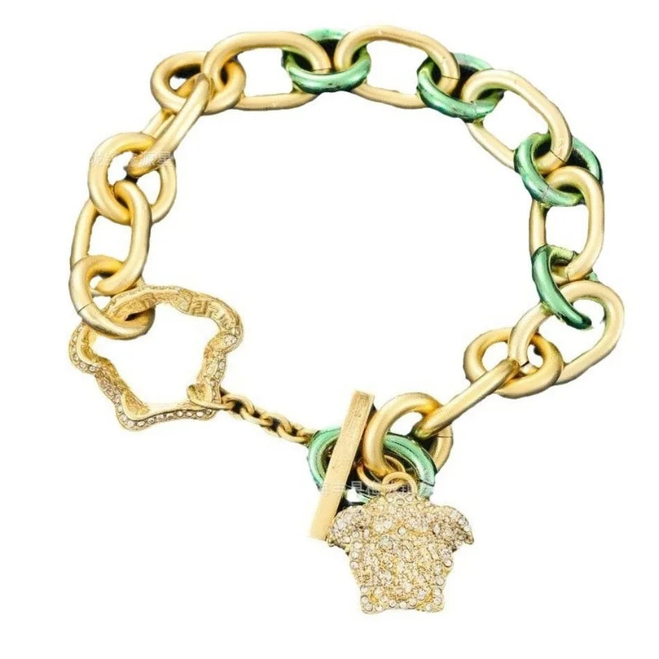 Triangle Geometric Pendant Bracelet - European & American Vintage, High-End Versatile Wrist Accessory for Her