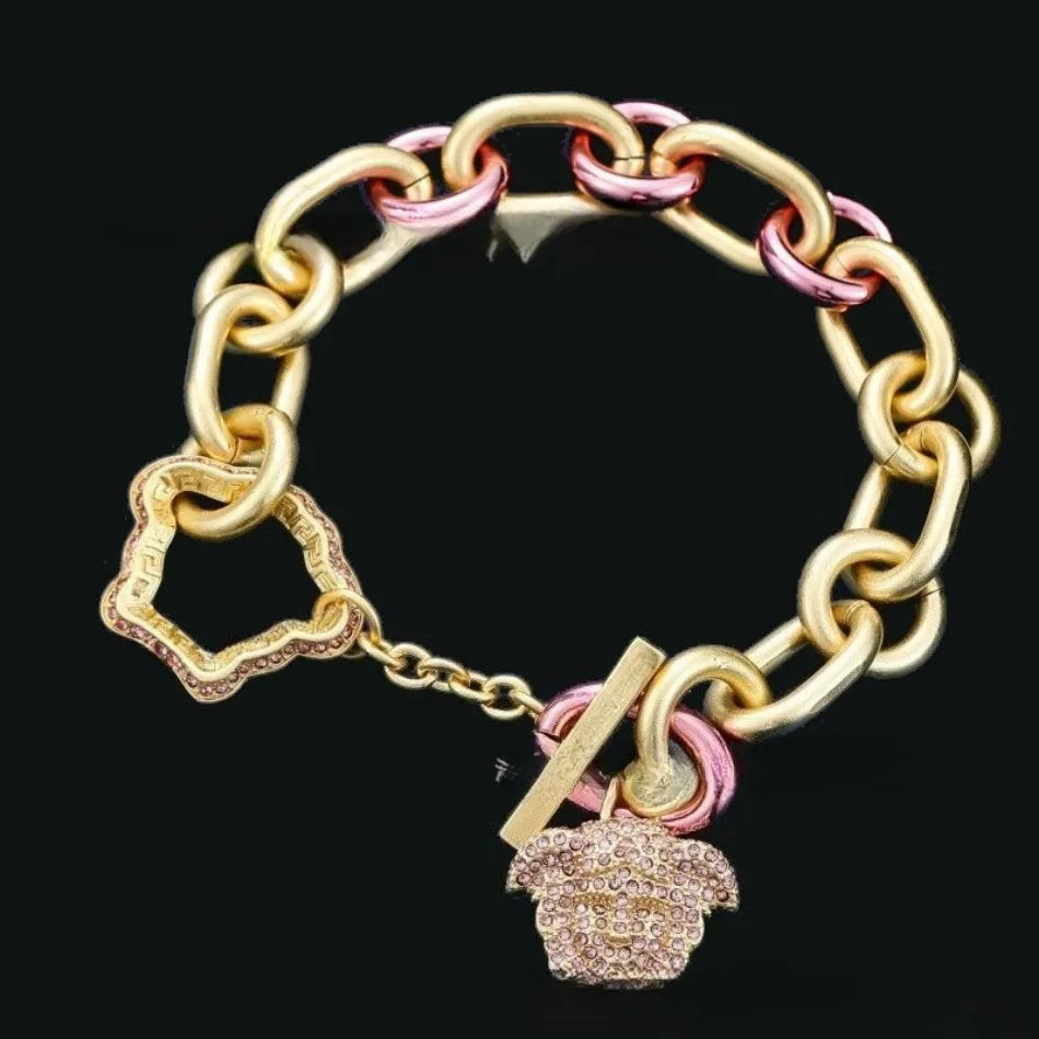 Triangle Geometric Pendant Bracelet - European & American Vintage, High-End Versatile Wrist Accessory for Her