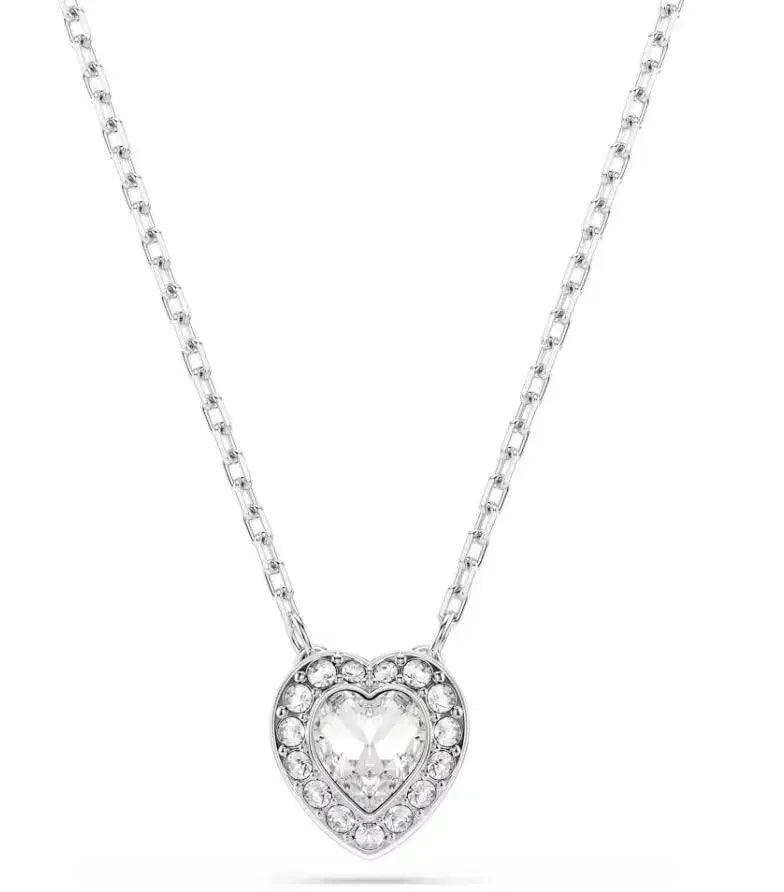 Hot Sale Good Brand Silver Color Tennis Heart-shaped sw Necklace Women's Romantic Luxury Jewelry Gifts Set