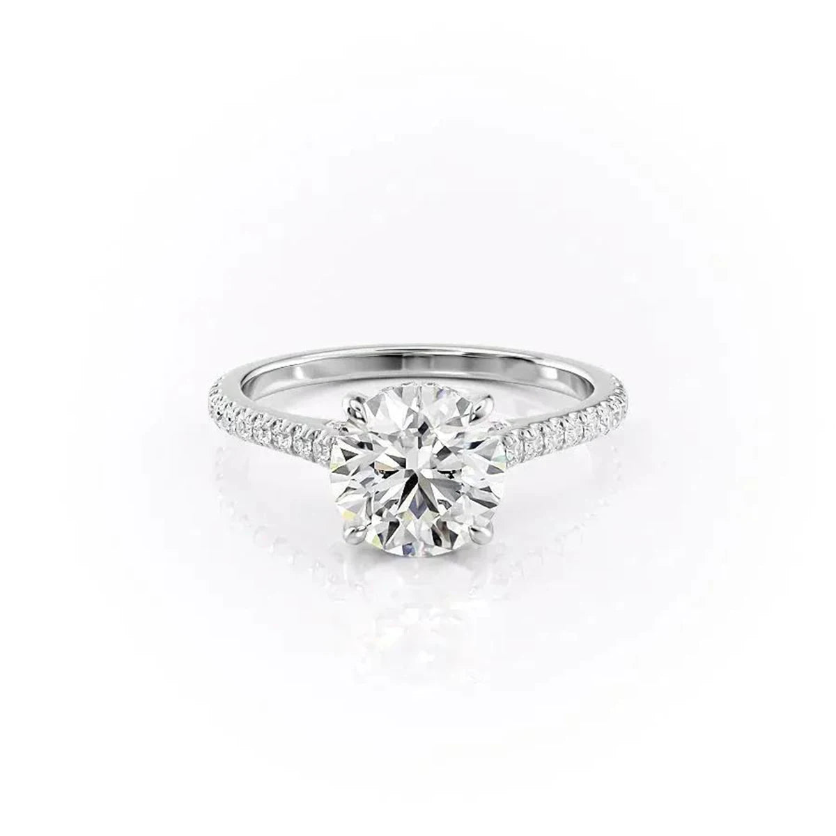 1Pc Luxury 925 Sterling Silver 2ct Moissanite Ring,Ladies' Fashion Boutique Ring Gift
