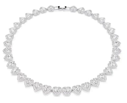 Hot Sale Good Brand Silver Color Tennis Heart-shaped sw Necklace Women's Romantic Luxury Jewelry Gifts Set