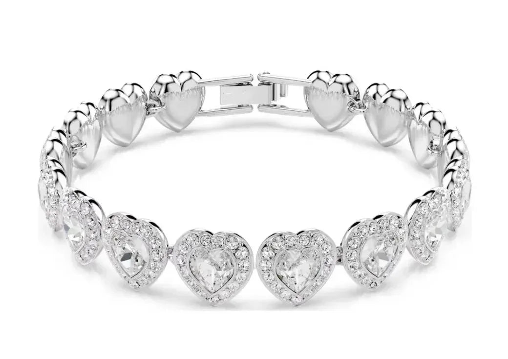 Hot Sale Good Brand Silver Color Tennis Heart-shaped sw Necklace Women's Romantic Luxury Jewelry Gifts Set